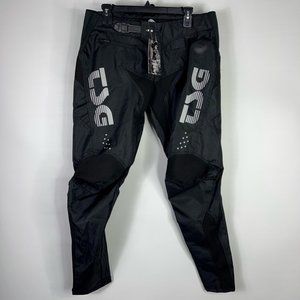 TSG Mens Trailz DH Cycling Pants Black Waterproof Pockets Stretch L New
